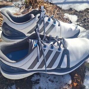 Adidas Boost Men's White and Navy Golf Shoes size 12